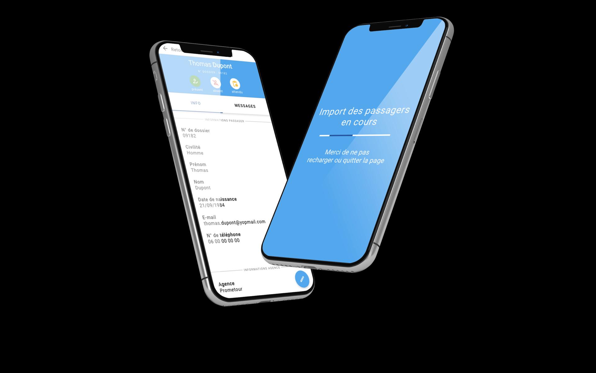 mockup, version mobile