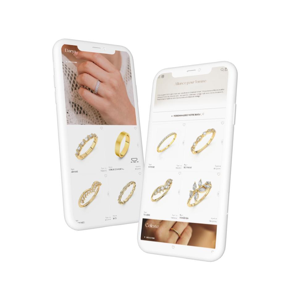 mockup du site sur mobile